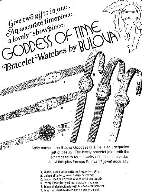 Bulova Goddess of Time advert