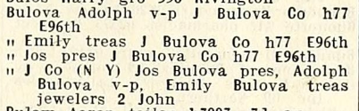 1917 J. Bulova