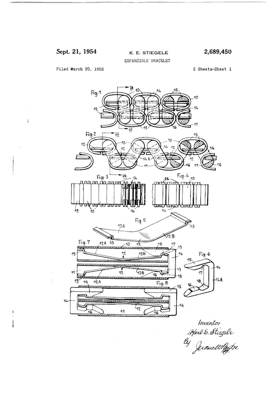 US patent expansible band