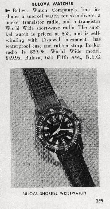 1963 Bulova Snorkel Ad