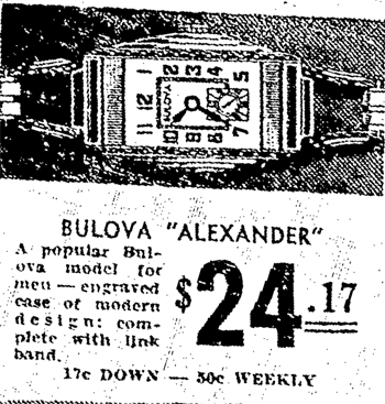 1936 Bulova Alexander watch