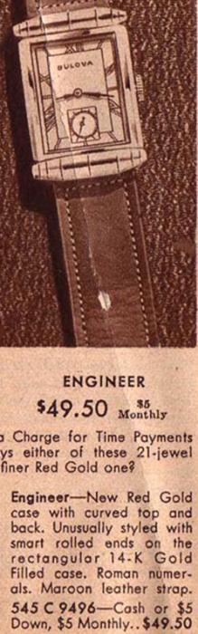 1940 Bulova Engineer advert