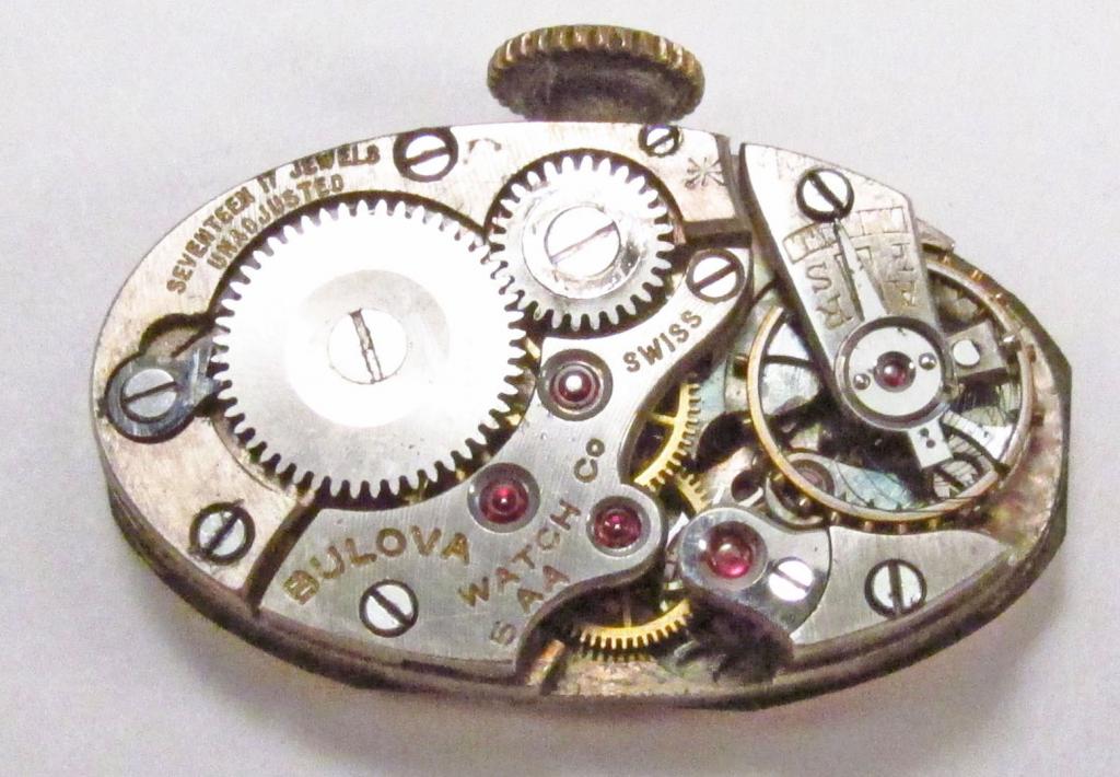 Movement 5AA, asterisk pictomark date code for 1924, 17 jewels, Swiss made.