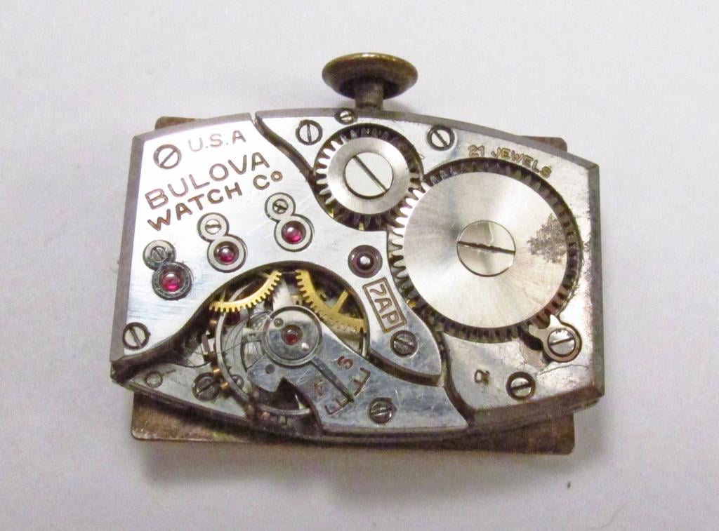 Bulova Movement 7AP, pictomark date code for 1940, 21 Jewels
