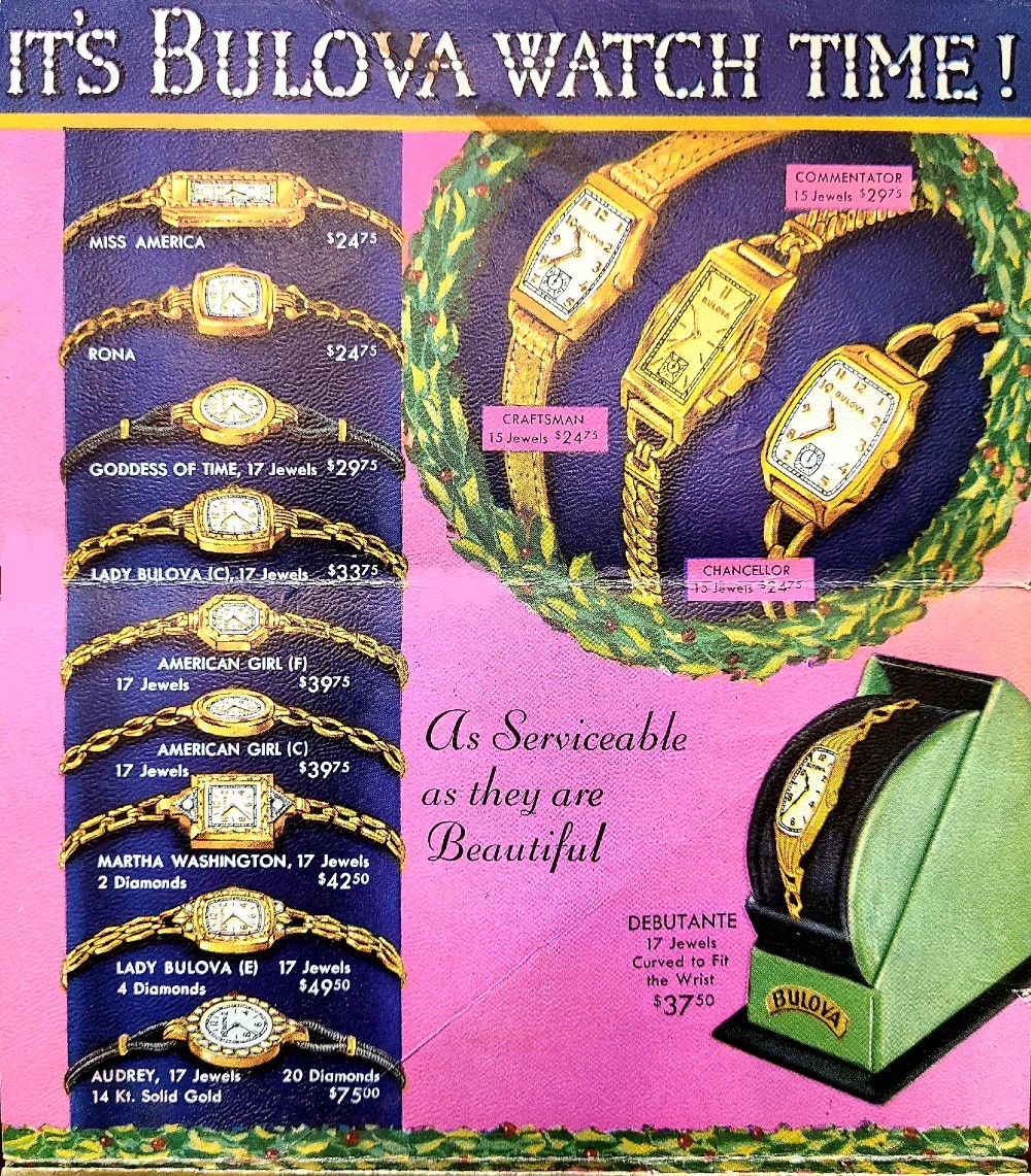 1937 Bulova watches 