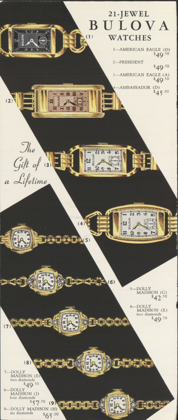 1938/39 Bulova Dolly Madison watch