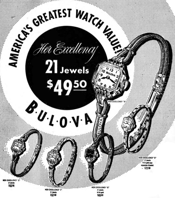 1947 Bulova Her Excellency watch