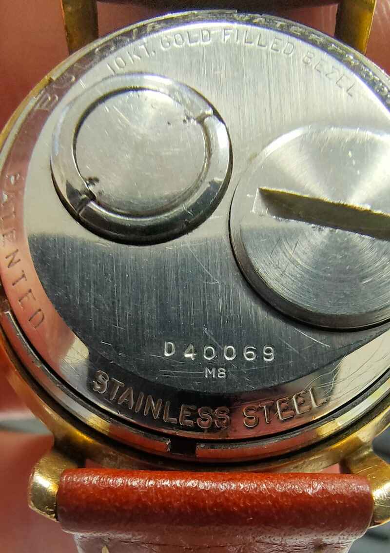 Details of the back of watch