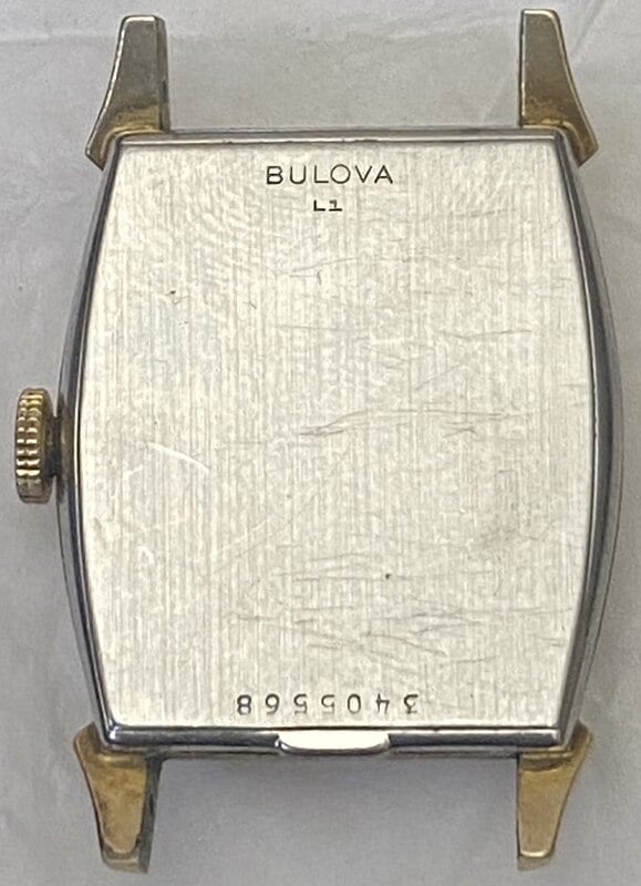 1951 Bulova Cadet “D” case back SN 3405568