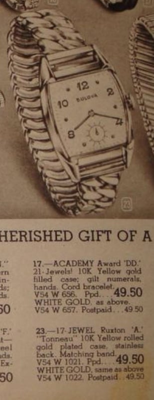 1951 Bulova Ruxton ad