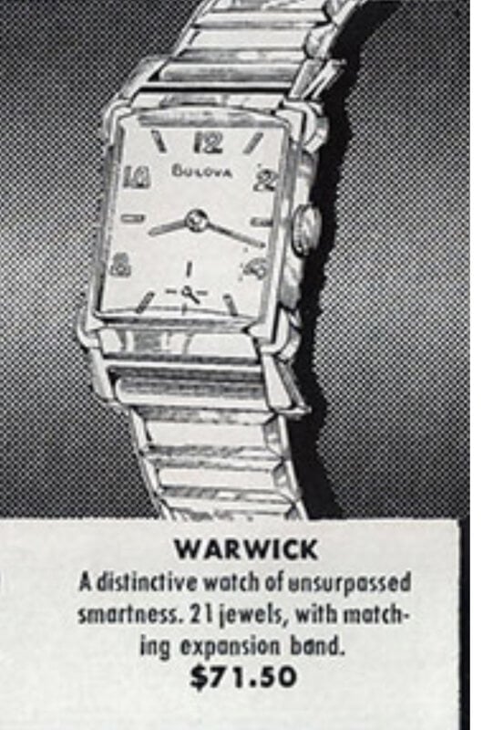 1953 Bulova Warwick ad