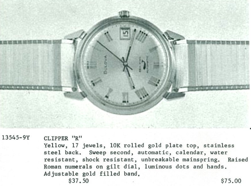 1974 Bulova Linebook - Clipper "R"