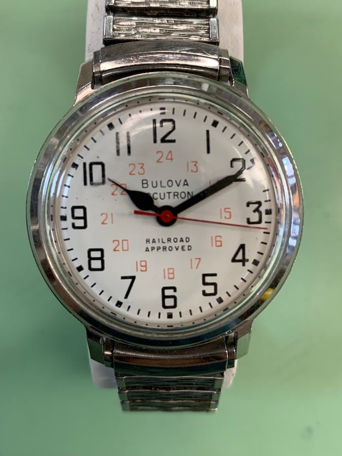 Bulova accutron railroad shop approved stainless steel