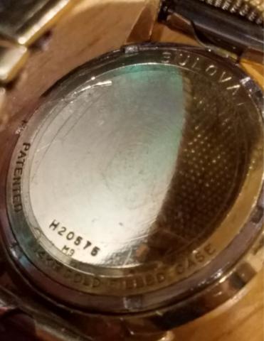 1969 Bulova Accutron Watch Case Back