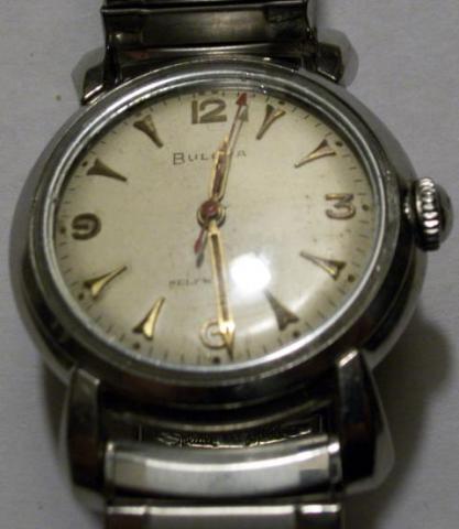 Early 1950's? Bulova watch with interesting stainless case/lugs