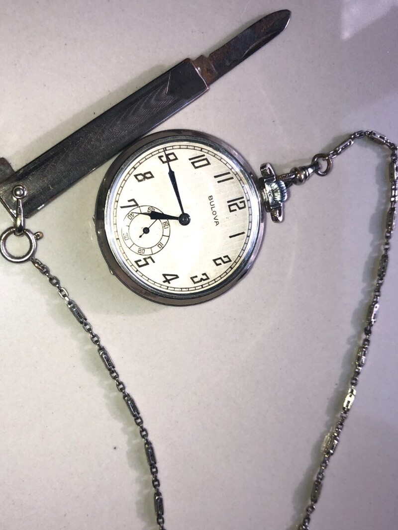 Watch chain and knife