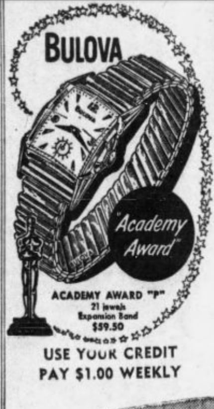 1951 Bulova Academy Award P 9-10-21 Ad