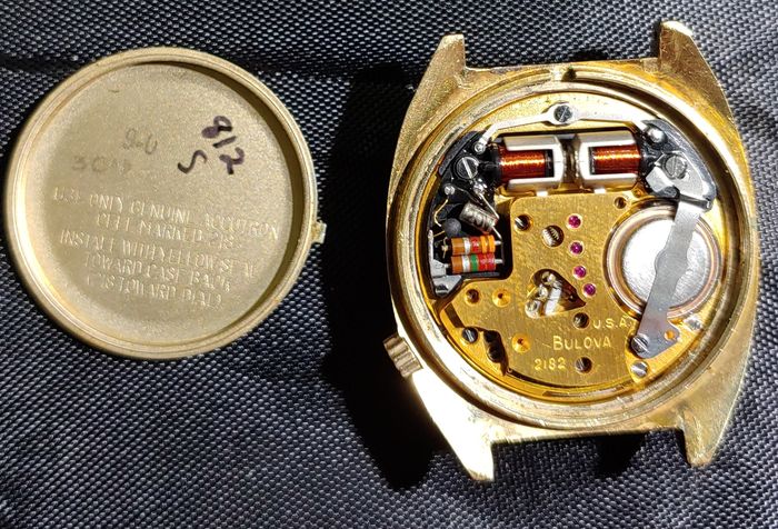 Accutron Movement and Inside Case Back